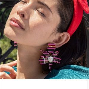 Lele Sadoughi Crystal Lily earrings NWOT